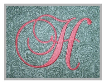 Swirl Script Monogram Set - 4", 5", 6" - Script Monogram Script Embroidery Font Machine Embroidery Monogram BX Font - Instant Download Files