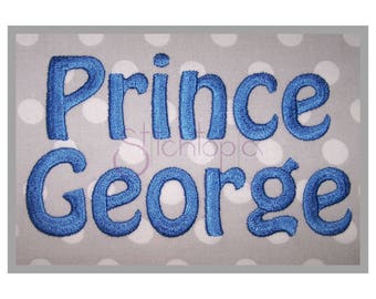 Prince George Embroidery Font .5