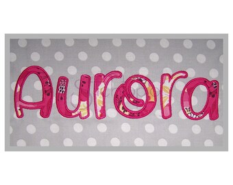 Aurora Applique Font 2" 2.5" 3" 4" - Formats bx dst exp hus jef pes sew shv vip vp3 xxx Machine Applique Fonts - Instant Download Files