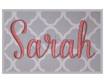 Sarah 1 Embroidery Font Set - 1" 1.5" 2" 2.5" 3" - Digital Machine Embroidery Alphabet Font Designs Pattern - 11 Formats - Instant Download