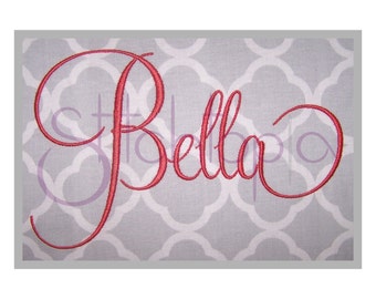 Bella Embroidery Font Set - 2", 3", 4" - Machine Embroidery Fonts - Script Embroidery Font - Instant Download Files - 11 Formats BX PES DST
