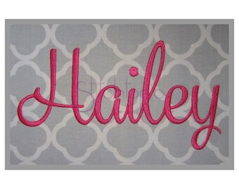 Hailey 1 Monogram Set LARGE - 3.5" 4.5" 5.5" - Machine Embroidery Fonts - Script Monogram Fonts for Embroidery - Instant Download 11 Formats
