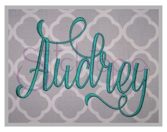 Audrey Embroidery Font – 1" 2" 3″ - 11 Formats Machine Embroidery Font Alphabet Script Embroidery Fonts BX Fonts - Instant Download