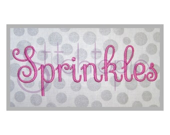 Sprinkles Embroidery Font Set - 1" 2" 3" - 11 Formats PES EXP BX Fonts Machine Embroidery Font Alphabet - Instant Download Files