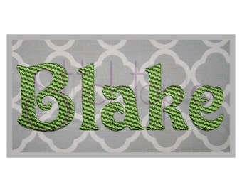 Blake Filled Embroidery Font Set – 1″ 1.5″ 2″ 3″ - 11 Formats PES DST BX Fonts Machine Embroidery Font Embroidery Alphabet Instant Download