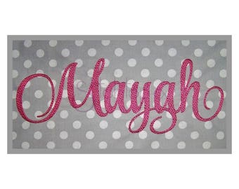 Style Script Embroidery Font #2 - 4" 5" 6" - Mayah #2 - 11 Formats PES Fonts BX Fonts Machine Embroidery Fonts - Instant Download Files