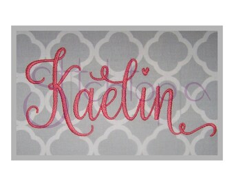 Kaelin 1 Embroidery Font Set - 4" 5" 6" - 11 Formats BX Fonts PES Machine Embroidery Font Alphabet Script Embroidery Font Instant Download