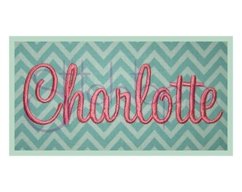 Charlotte Embroidery Font Set - 1" 1.5" 2" 2.5" 3" - Sweetheart Machine Embroidery Alphabet Font BX PES DST 11 Formats - Instant Download