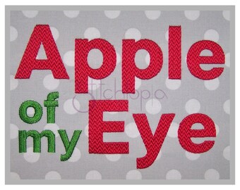 Apple of My Eye BOLD Embroidery Font – .5″ 1″ 1.5″ 2″ 2.5″ 3″ 11 Formats Machine Embroidery Fonts Block Embroidery Font - Instant Download