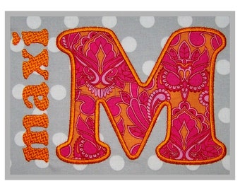 Maxi Applique Font 2" 3" 4" - 11 Formats bx dst exp hus jef pes sew shv vip vp3 xxx Machine Applique Fonts for Kids - Instant Download Files