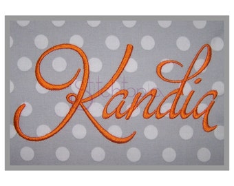 Kandia Embroidery Font #2 - 1" 1.5" 2" 2.5" 3" Machine Embroidery Font bx pes dst exp hus jef vip vp3 sew xxx Format Instant Download Files