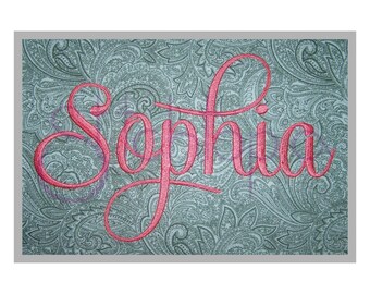 Sophia Embroidery Font Set - 4" 5" 6" - 11 Formats BX Font Machine Embroidery Font Alphabet Script Embroidery Font - Instant Download Files