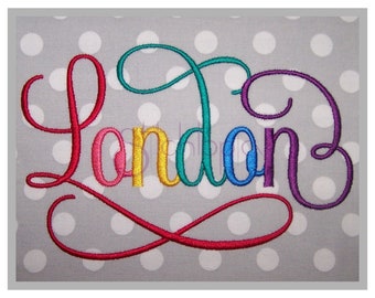 London 1-4 Complete Set 1" 1.5" 2" 2.5" 3" - 11 Formats BX Fonts Machine Embroidery Fonts Script Embroidery Fonts - Instant Download Files