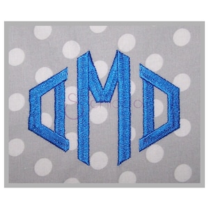 Diamond Embroidery Monogram Font – 1″ 1.5″ 2″ 2.5″ 3″ - 11 Formats bx dst exp hus jef pes sew shv vip vp3 xxx - Instant Download Files