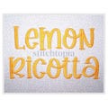 Lemon Ricotta Embroidery Font .75" 1" 1.25" 1.5" 2" Format bx dst exp hus jef pes sew shv vip vp3 xxx Kid Embroidery Font Instant Download