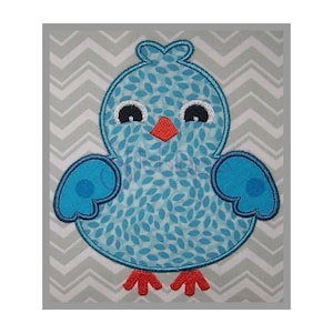 Boy Bird Applique Design - 6 sizes - 10 Formats PES DST Digital Machine Embroidery Design Robin Applique Design - Instant Download Files