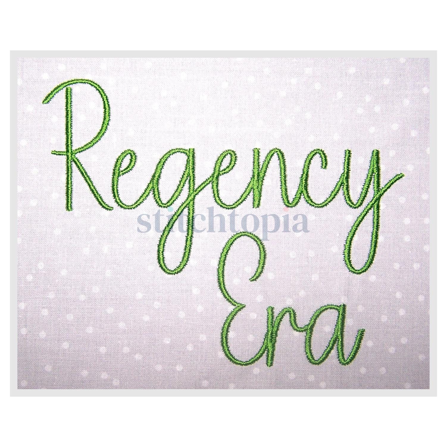 Regency Era Embroidery Font 1