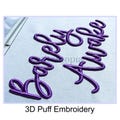 Barely Awake 3D PUFF Embroidery Font 2" 2.5" 3" Formats bx dst exp hus jef pes sew shv vip vp3 xxx Machine Embroidery Font Instant Download