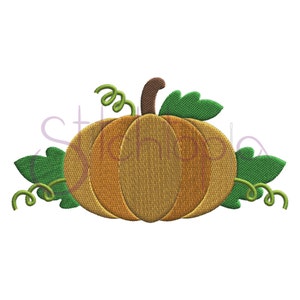 Pumpkin Embroidery Design #5 - 7 Sizes 10 Formats PES DST SHV - Halloween Pumpkin Machine Embroidery Design Pattern - Instant Download Files