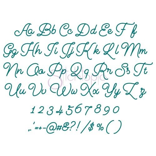 Really Scripty Embroidery Font 3