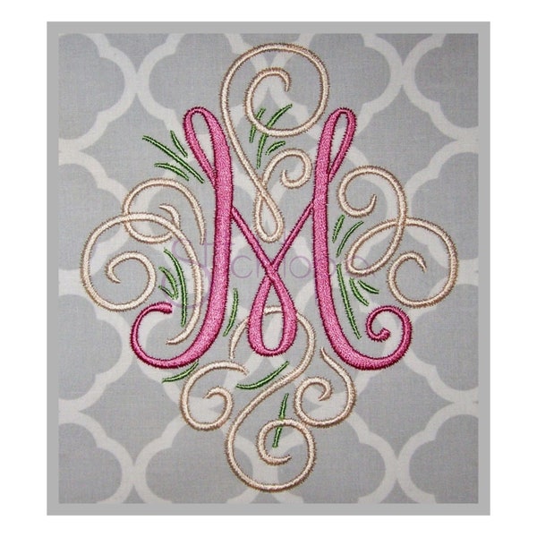 Embossed Monogram Pes Embroidery Files - Etsy