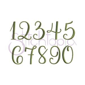 Kaelin Monogram Set – Solo números – 6 tamaños - LEER SIZING INFO - - Archivos de bordado de máquina digital - Script de lujo