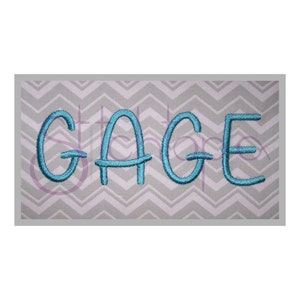 Gage bordado fuente set - .5 " 1" 2" 3" - 11 formatos PES BX fuentes de la máquina bordado fuente de bordado fuentes de bordado fuentes de bordado para los niños - archivos de descarga instantánea