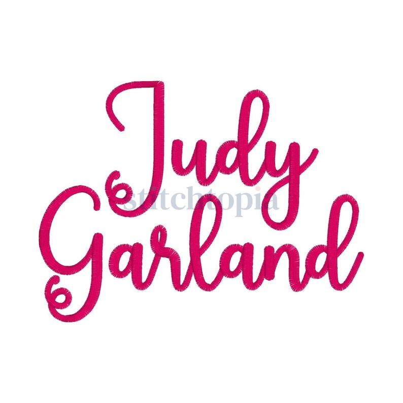 Judy Garland Embroidery Font 1