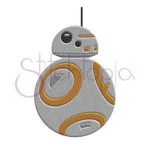 Space Robot 1 Filled Embroidery Design 6 sizes 10 Formats BB8 BB-8 Machine Embroidery Design Star Wars Embroidery Design - Instant Download