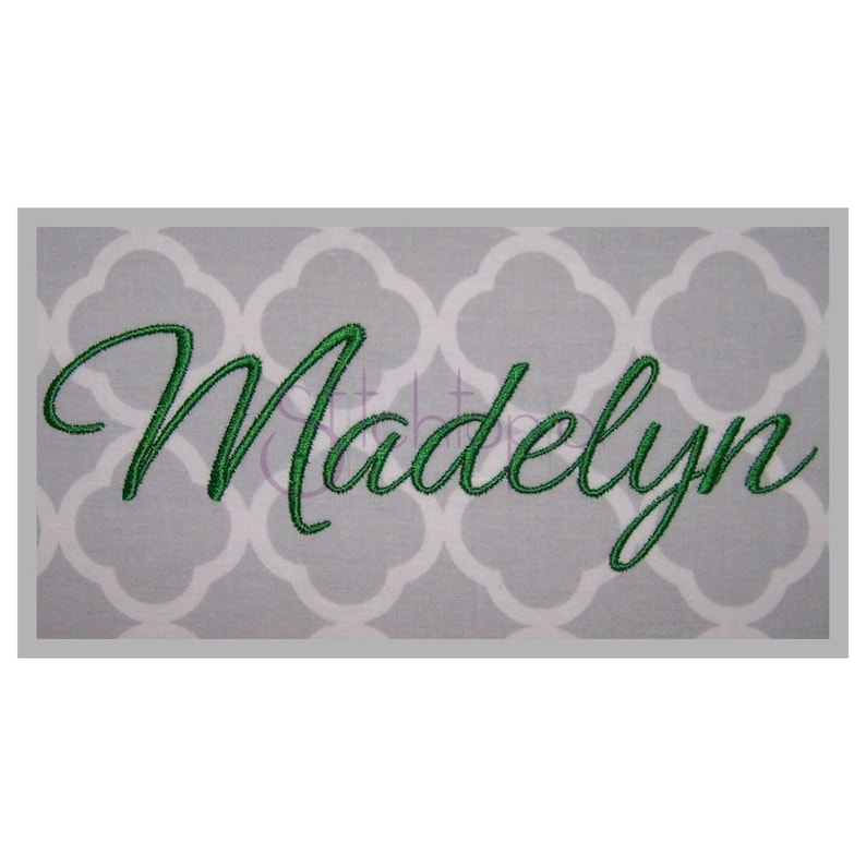 Madelyn Embroidery Font Set - 1″ 1.5