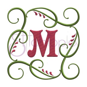 Grace Embroidery Frame #4  - 7 Sizes 10 Formats PES DST VP3 Digital Machine Embroidery Monogram Design Frame - Instant Download Files