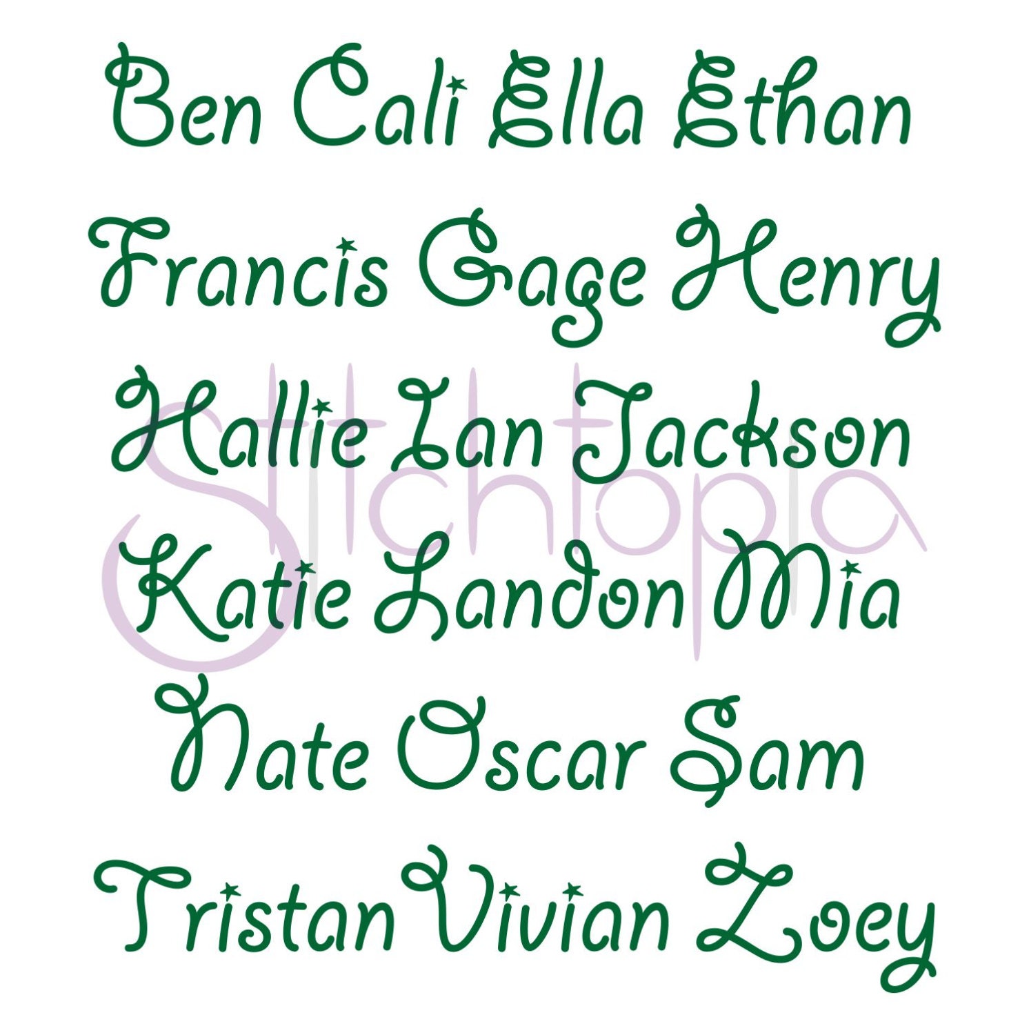 Austin Embroidery Font Set 1 1.5 2 2.5 3 11 Etsy