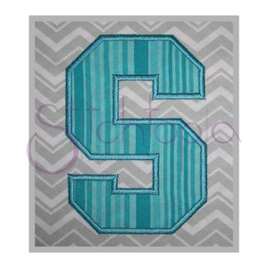 Sports Applique Font Set - 5&quot; 6&quot; 7&quot; Formats bx dst exp hus jef pes sew shv vip vp3 xxx Varsity Applique Embroidery Font - Instant Download