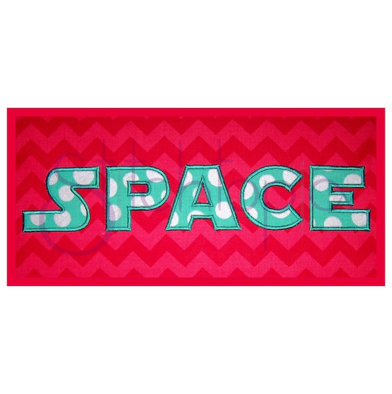 Space Applique Monogram Set – 2″, 3″, 4″ - Digital Machine  display picture 1