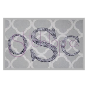 Tweed Monogram Set - 3.5" 4" 4.5" 5" 5.5" - Tweed Pattern Fill Machine Embroidery Font Alphabet Block Monogram Font - Archivos de Descarga Instantánea