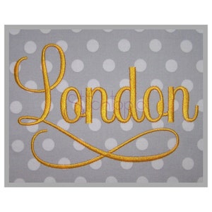 London Embroidery Font #3 - 1&quot; 1.5&quot; 2&quot; 2.5&quot; 3&quot; Machine Embroidery Font bx pes dst exp hus jef vip vp3 sew xxx Format Instant Download Files