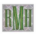 Engraved Filled Machine Embroidery Monogram Font 2" 2.5" 3" 3.5" 4" Formats bx dst exp hus jef pes sew shv vip vp3 xxx - Instant Download