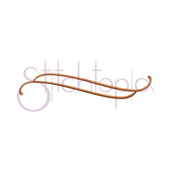 Grace Embroidery Accent #23 - 8 Sizes 10 Formats PES DST JEF - Digital Machine Embroidery Design Element - Instant Download Files