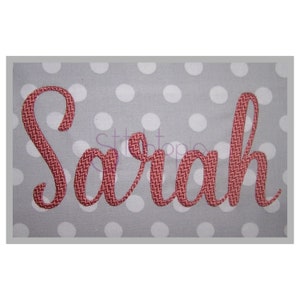Sarah Embroidery Font #1 - 3.5&quot; 4&quot; 5&quot; 6&quot; 7&quot; - 11 Formats Large Machine Embroidery Fonts Script Embroidery Fonts - Instant Download Files