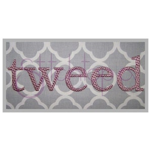 Tweed Embroidery Font Set - Solo minúsculas - 1"1.5" 2"2.5" 3" - 11 Formatos Máquina Bordado Font Alphabet - Archivos de Descarga Instantánea