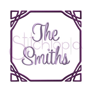 Lattice Knot Embroidery Frame - 8 Sizes 10 Formats PES DST VIP Embroidery Monogram Frame Machine Embroidery Frame - Instant Download Files
