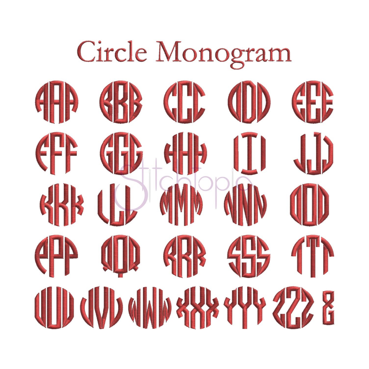 EMBROIDERY Monogram Font Bundle - 10 Machine Embroidery Monogram Fonts ...