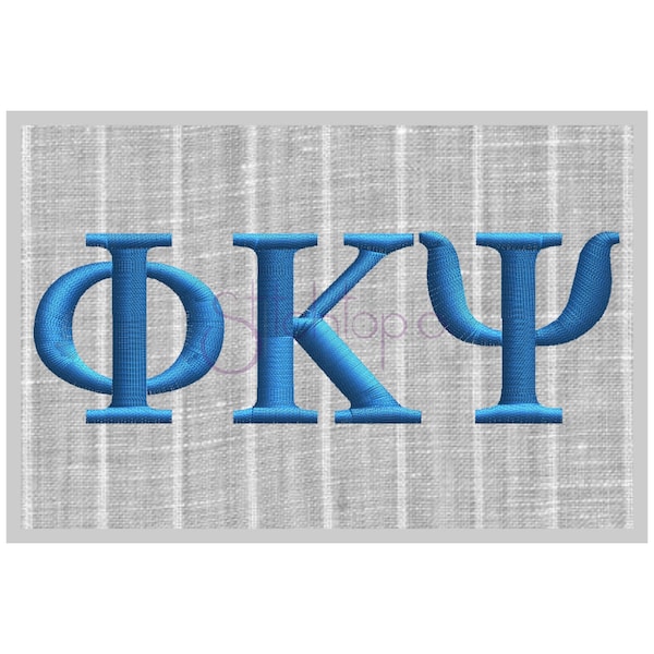 Greek Embroidery Letters 1" 1.25" 1.5" 2" 2.5" 3" 3.5" - 10 Formats dst exp hus jef pes sew shv vip vp3 xxx Greek Monogram Instant Download