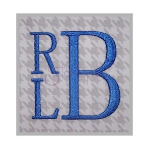 Conjunto de fuentes de bordado de monogramas apilados: 1", 1,5", 2", 2,5" y 3": fuentes de bordado a máquina, fuentes BX, formatos JEF y PES, 11: archivos de descarga instantánea