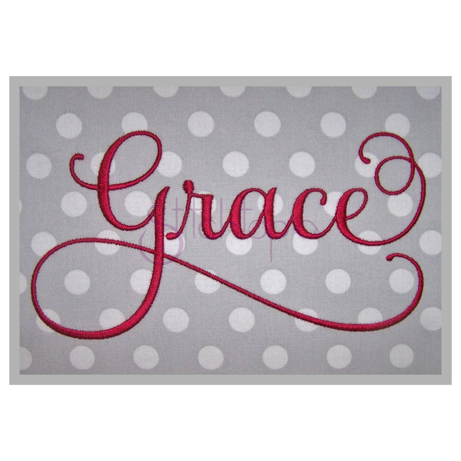 Grace Embroidery Font 1 5 6 7 11 Formats Etsy