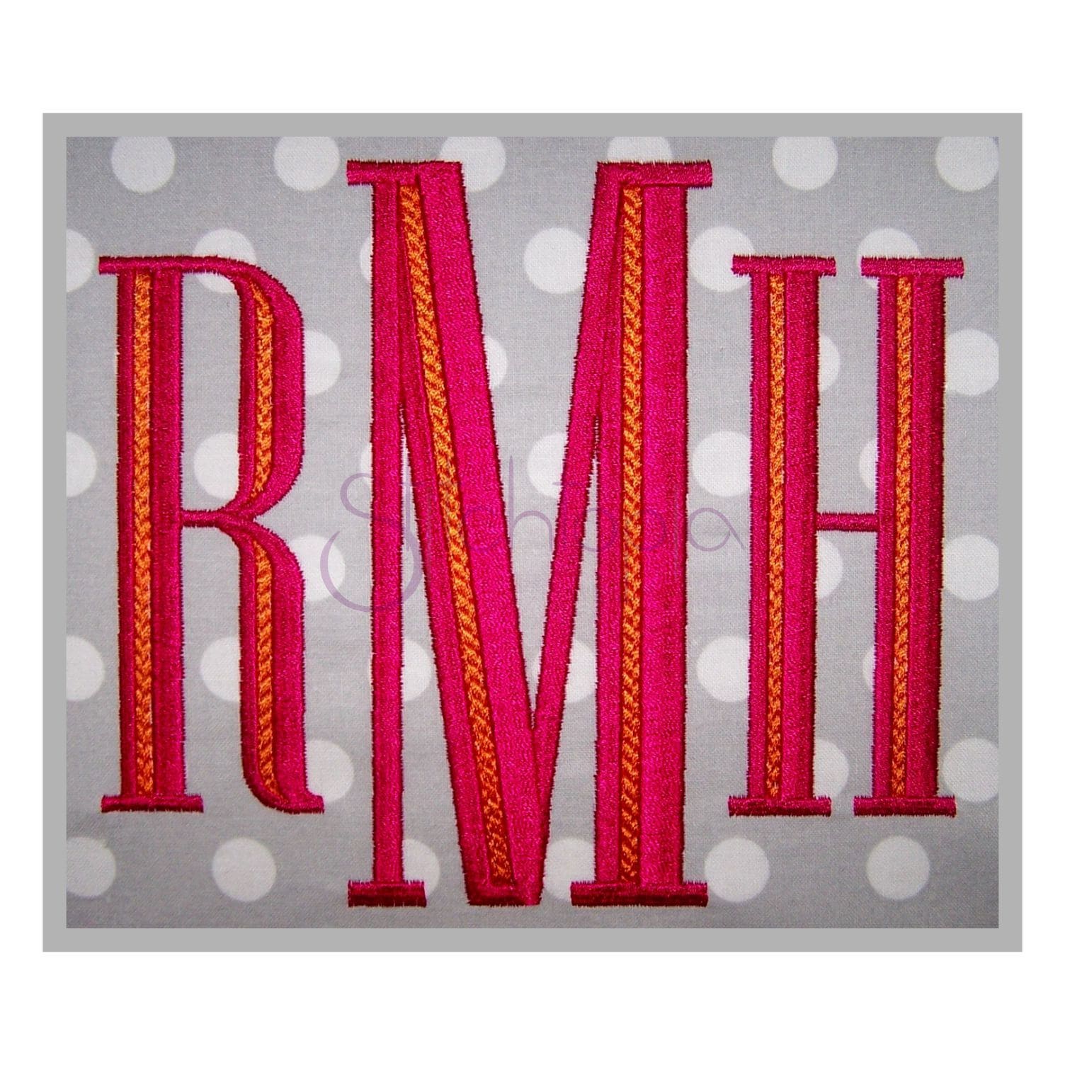 Engraved Filled Monogram Set - 4.5