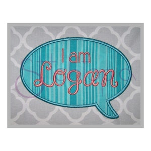 Speech Bubble Applique Design - 6 Sizes - 10 Formats PES DST - Digital Machine Embroidery Design Pattern - Instant Download Files