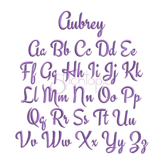 PES ONLY Formats Included Instant Download Files Script Embroidery Font ...