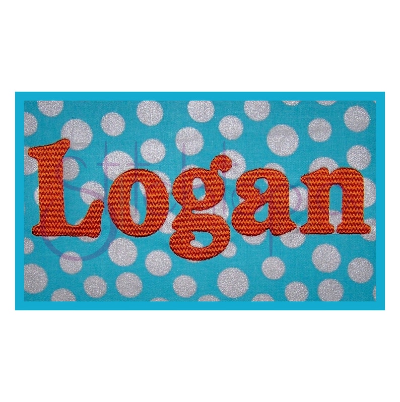Logan Embroidery Font Set 1 2 3 11 Etsy