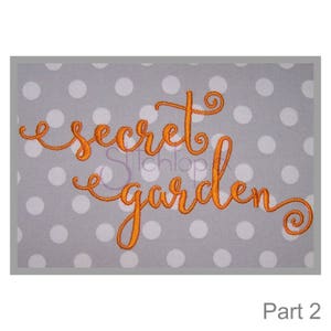 Secret Garden 2 Embroidery Font Set - 1" 1.5" 2" 2.5" 3" - Machine Embroidery Font Alphabet Script Embroidery Font - Instant Download Archivos